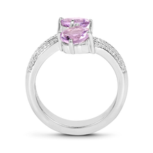 Load image into Gallery viewer, Natural Amethyst Bypass Engagement Ring