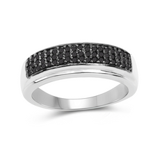 Load image into Gallery viewer, Real Black Diamond Cluster Ring