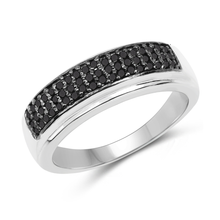 Load image into Gallery viewer, Real Black Diamond Cluster Ring
