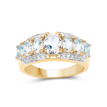 Load image into Gallery viewer, Aquamarine Diamond Engagement Ring