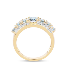 Load image into Gallery viewer, Aquamarine Diamond Engagement Ring