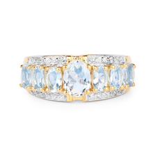 Load image into Gallery viewer, Aquamarine Diamond Engagement Ring