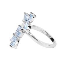 Load image into Gallery viewer, Floral Aquamarine Engagement Ring