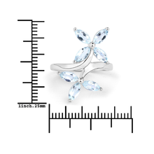 Load image into Gallery viewer, Floral Aquamarine Engagement Ring