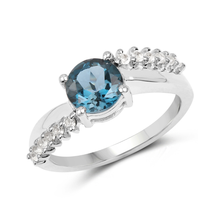 Load image into Gallery viewer, London Blue Topaz Engagement Ring