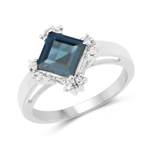 Load image into Gallery viewer, London blue topaz Cocktail Ring
