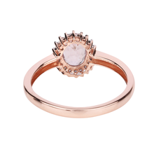 Load image into Gallery viewer, 14K Rose Gold Morganite Halo Engagement Rings