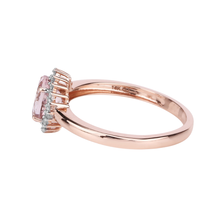 Load image into Gallery viewer, 14K Rose Gold Morganite Halo Engagement Rings