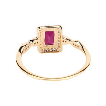 Load image into Gallery viewer, 14K Yellow Gold Pink Ruby Diamond Ring