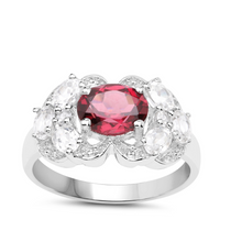 Load image into Gallery viewer, Rhodolite Garnet Cocktail Ring