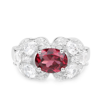 Load image into Gallery viewer, Rhodolite Garnet Cocktail Ring