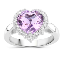 Load image into Gallery viewer, Heart Amethyst Ring