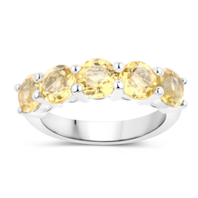 Load image into Gallery viewer, Genuine Citrine 5 Stone Ring
