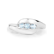 Load image into Gallery viewer, Genuine Blue Topaz Bypass Ring