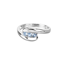 Load image into Gallery viewer, Genuine Blue Topaz Bypass Ring