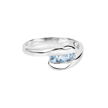 Load image into Gallery viewer, Genuine Blue Topaz Bypass Ring