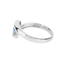 Load image into Gallery viewer, Genuine Blue Topaz Bypass Ring
