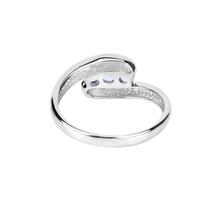 Load image into Gallery viewer, Genuine Blue Topaz Bypass Ring