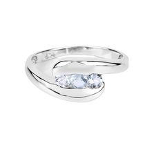 Load image into Gallery viewer, Genuine Blue Topaz Bypass Ring