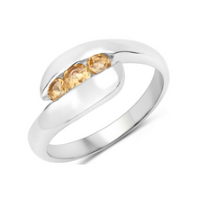 Load image into Gallery viewer, Genuine Citrine Bypass Engagement Ring
