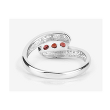 Load image into Gallery viewer, Red Natural Garnet Bypass Ring
