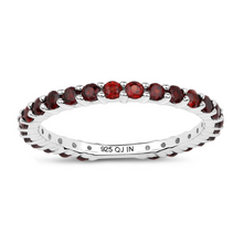 Load image into Gallery viewer, Genuine Garnet Eternity Ring