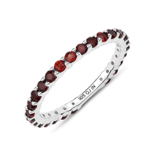 Load image into Gallery viewer, Genuine Garnet Eternity Ring