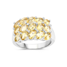 Load image into Gallery viewer, Genuine Citrine Cluster Ring