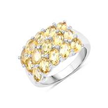 Load image into Gallery viewer, Genuine Citrine Cluster Ring
