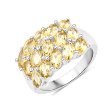 Load image into Gallery viewer, Genuine Citrine Cluster Ring