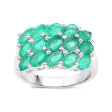 Load image into Gallery viewer, Natural Emerald Cluester Ring