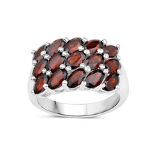 Load image into Gallery viewer, Natural Garnet Cluster Ring