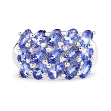 Load image into Gallery viewer, Genuine Tanzanite Cluster Ring