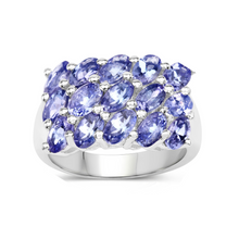 Load image into Gallery viewer, Genuine Tanzanite Cluster Ring