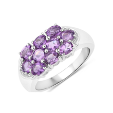 Load image into Gallery viewer, Natural Amethyst Cluster Ring