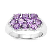Load image into Gallery viewer, Natural Amethyst Cluster Ring