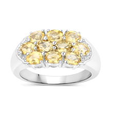 Load image into Gallery viewer, Carat Genuine Citrine Cluster Ring