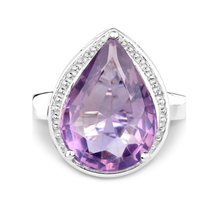 Load image into Gallery viewer, Genuine Lavender Amethyst Statement Ring