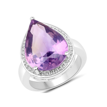 Load image into Gallery viewer, Genuine Lavender Amethyst Statement Ring
