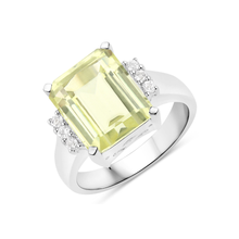 Load image into Gallery viewer, Genuine Lemon Quartz Cocktail Ring