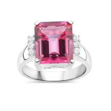Load image into Gallery viewer, Genuine Pink Topaz Silver Ring