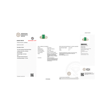 Load image into Gallery viewer, 14K Gold Genuine Green Zambian Emerald Diamond Ring