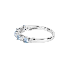 Load image into Gallery viewer, Genuine Aquamarine 5 Stone Ring