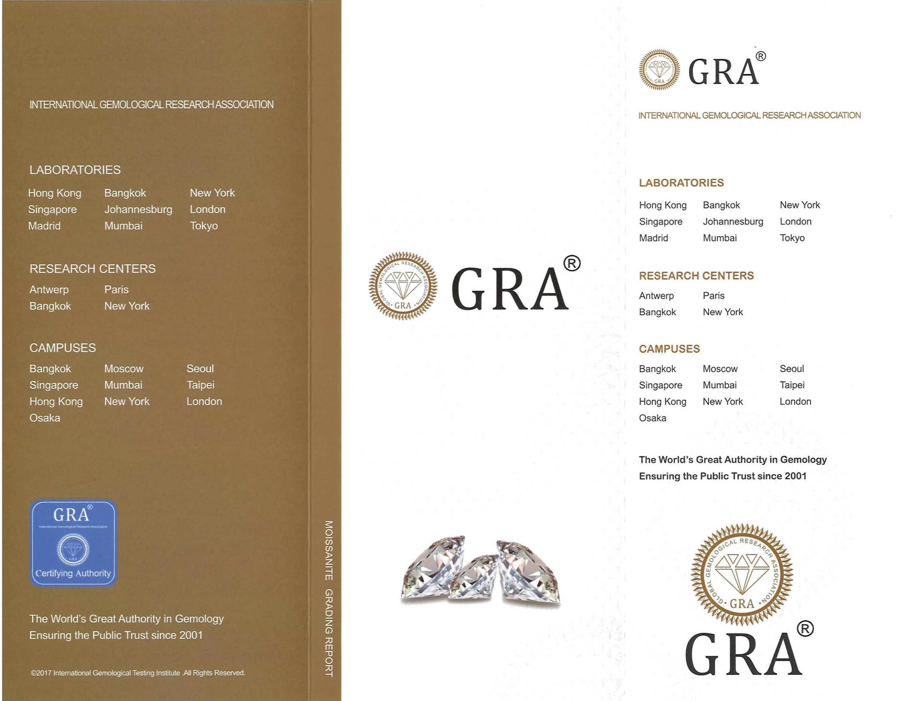 Quality certificate of Pink Moissanite Solitiare Necklace - FineColorJewels