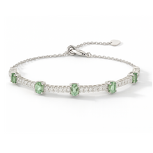 Load image into Gallery viewer, Green Sapphire Adjustable Bracelet