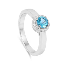 Load image into Gallery viewer, Paraiba tourmaline ring, natural blue tourmaline ring for her, stunning ocean blue paraiba ring, blue gemstone ring