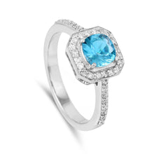 Load image into Gallery viewer, Halo paraiba ring, stunning blue paraiba ring