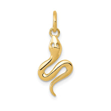 Load image into Gallery viewer, 14k Gold Snake Charm Pendant