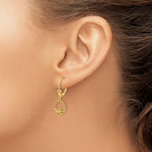 Load image into Gallery viewer, 14K Claddagh in Circle Drop &amp; Dangle Earring Fine Color Jewels affordable real gold earrings, best first mothers day gift, claddagh earrings, Drop Earrings, drop earrings gold, first mothers day gift ideas, first mothers day gift ideas from husband, first time mothers day gifts, gold claddagh earrings, gold Jewelry, irish claddagh earrings, Mother&#39;s Day Gift Ideas for Wife from Husband, mother&#39;s day gifts for first time moms, Mother&#39;s Day Gifts from Husband, QG