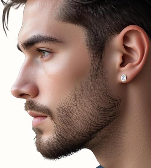 IGI Certified Round Lab Grown Diamond Solitaire Stud Earrings White Gold - Fine Diamond